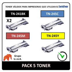 PACK 5 TONER ALTERNATIVOS...